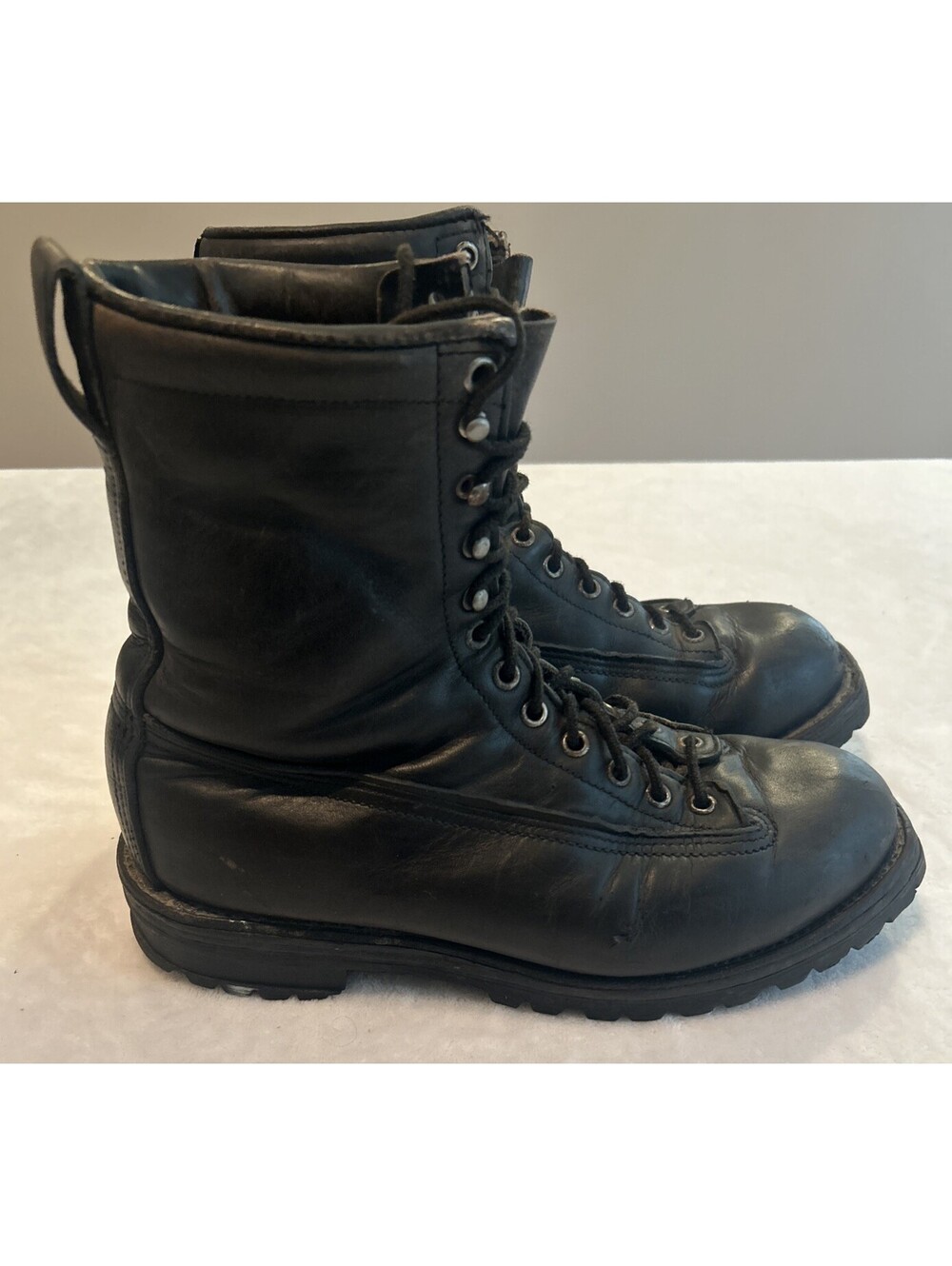 Vintage Danner Boots Men’s Size 8 EE Wide Black Leather Hiking Military Lace Up